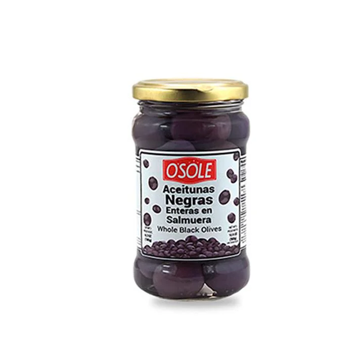 Aceitunas negras enteras en salmuera osole 340 gr miniatura 2