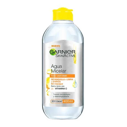 Agua micelar tono uniforme garnier skinactive 400 ml miniatura 1