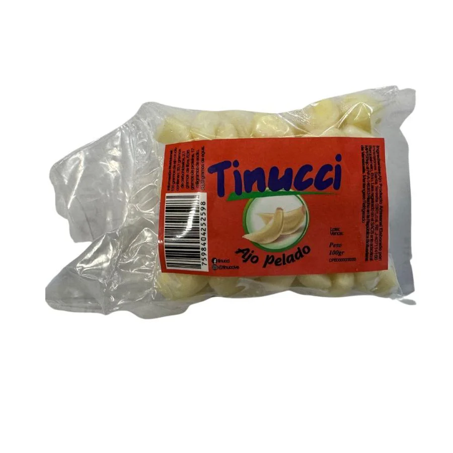Ajo pelado bolsa tinucci 100grs miniatura 1