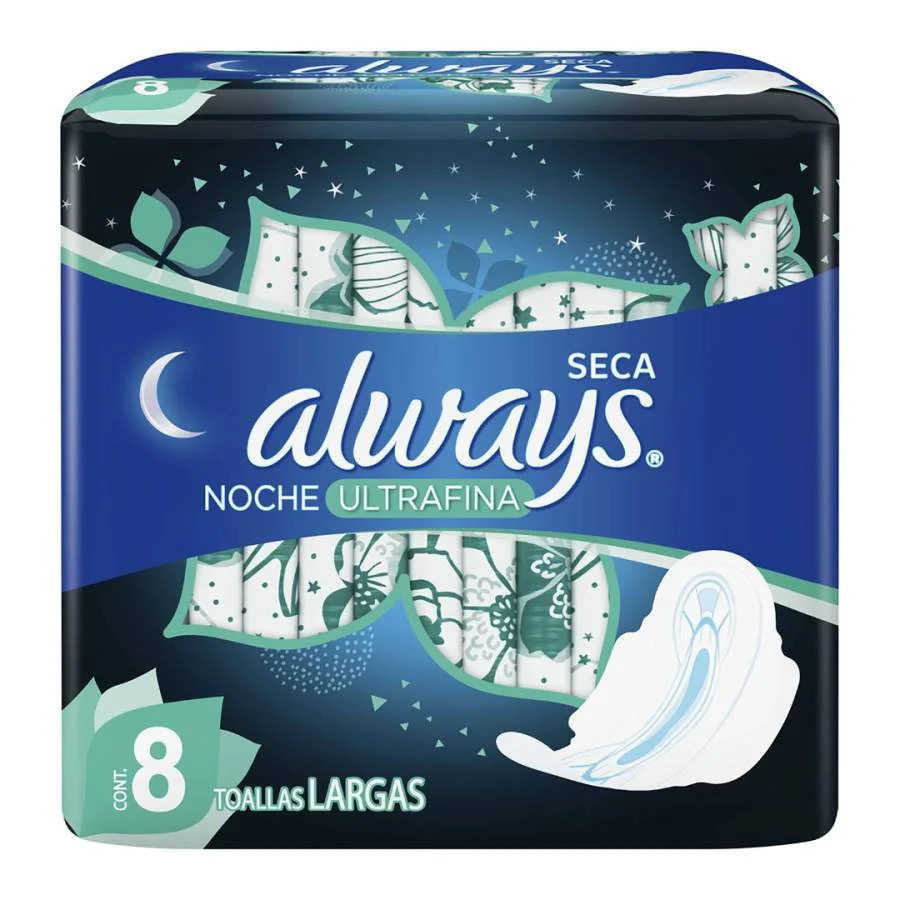 Toallas ultrafina malla nocturna always 45g miniatura 1