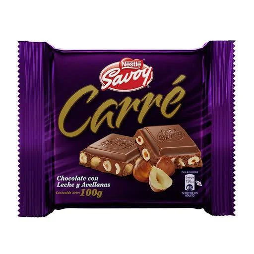 Chocolate carre avellanas 100g 1x10 miniatura 2