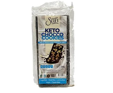 Chocolate oscuro keto choco cookies sun 100g miniatura 2