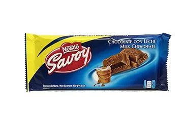 Chocolate con leche savoy 130gr 1x5 miniatura 2