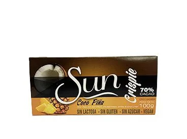Chocolate crispie coco- piña sun 100 gr miniatura 1