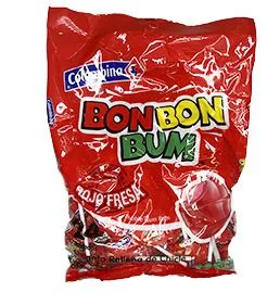 Chupetas bon bon bum rojo fresa 24 und miniatura 1