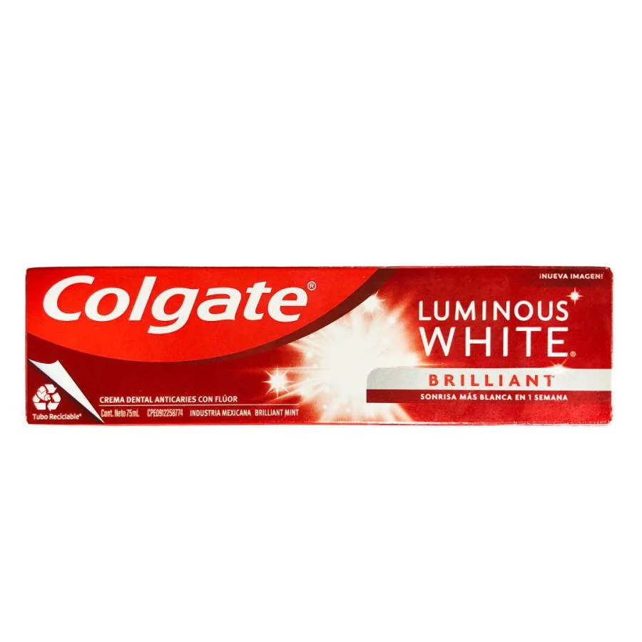 Crema dental luminous white brilliant colgate 75 ml miniatura 1