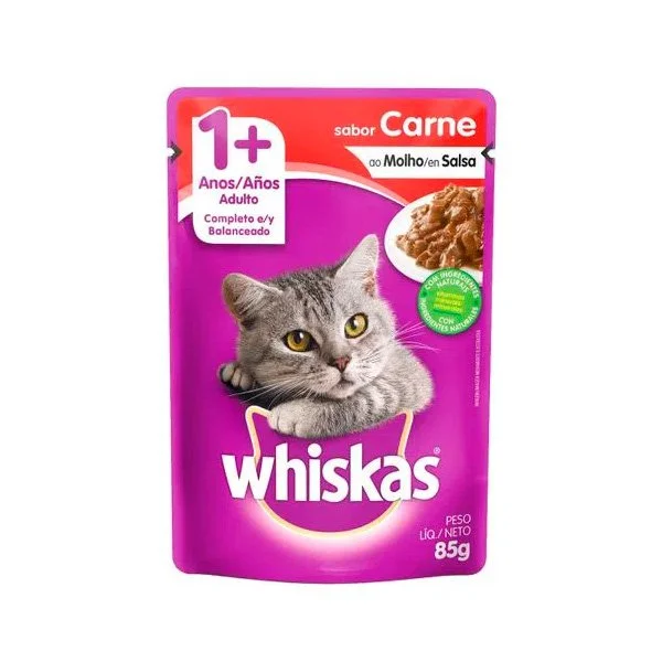 Gatitos sachet sabor carne en salsa whiskas 85 gr miniatura 2
