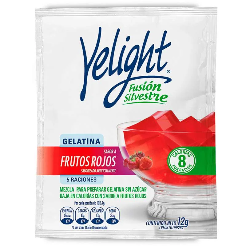 Gelatina yelight fusion silvestre frutos rojos 12 gr miniatura 1