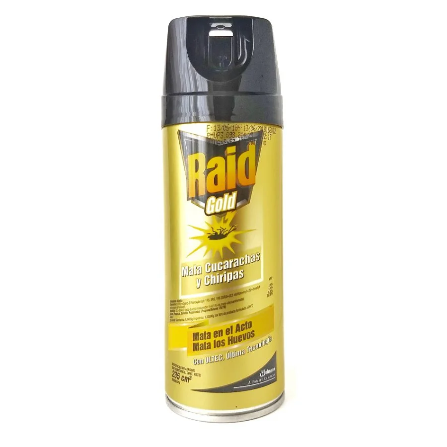 Raid gold mata cucarachas y chiripas 235 ml miniatura 2