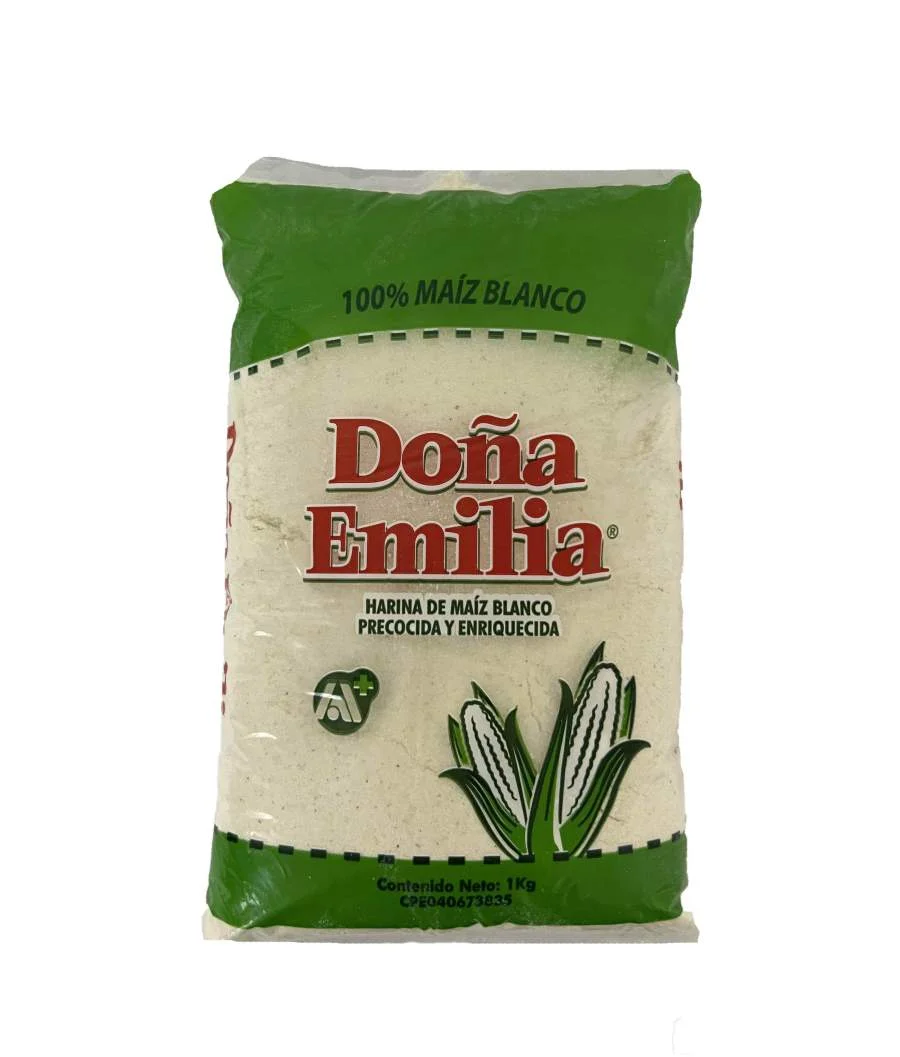 Harina de maiz blanco doña emilia 900 gr miniatura 2