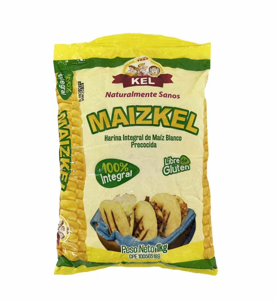 Harina integral de maiz blanco maizkel 1 kg miniatura 2