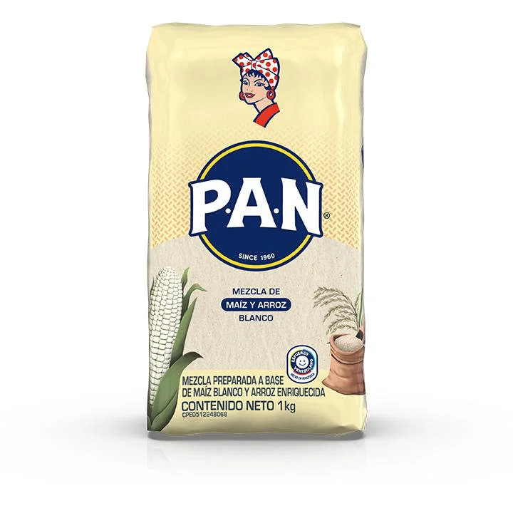 Harina pan mezcla maiz blanco y arroz 1kg (h173) 1x20 miniatura 2