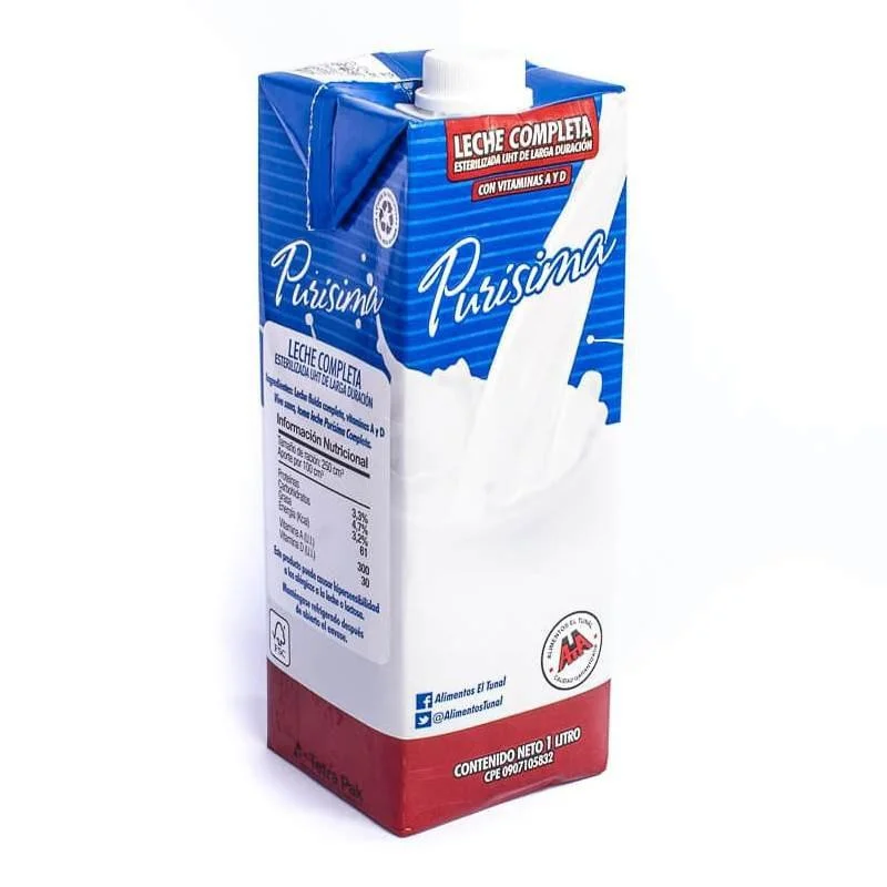 Leche completa purisima 1 l (pvas001) 1x12 miniatura 1