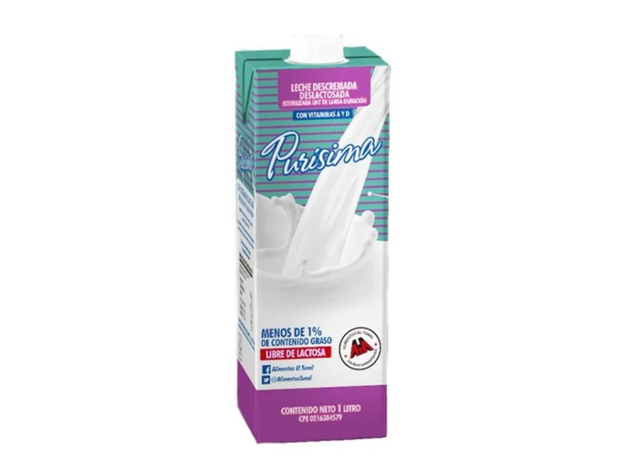 Leche descremada deslactosada purisima 1 l (pvas024) 1x12 miniatura 1
