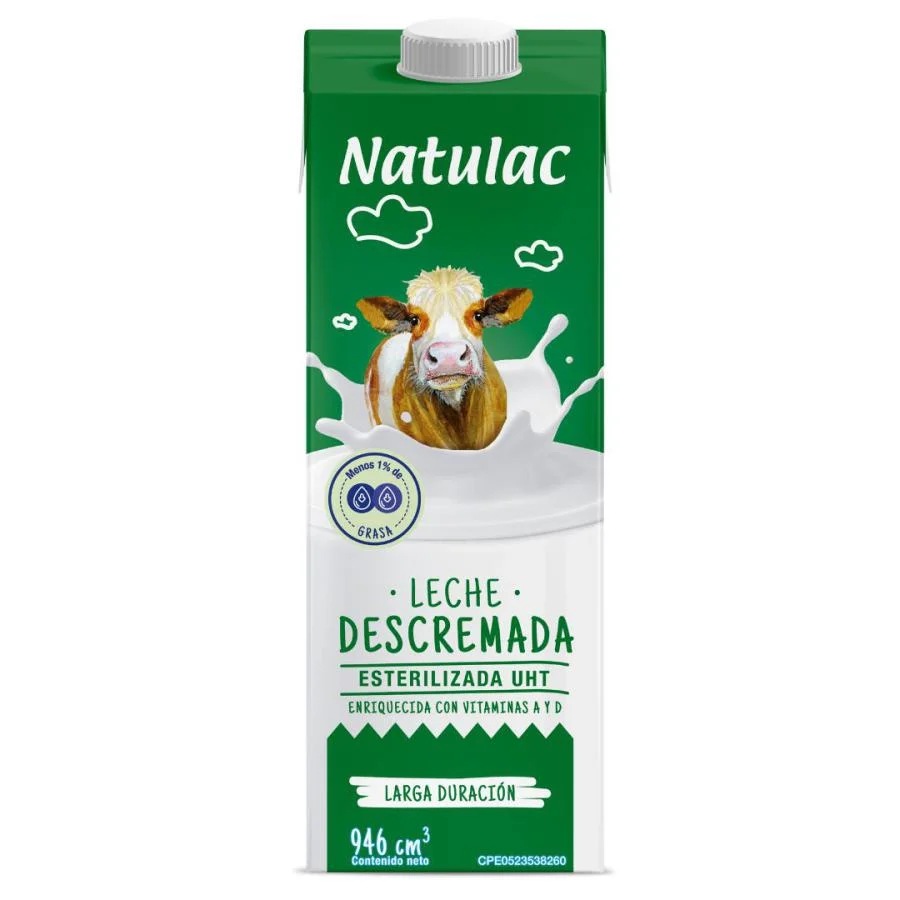 Leche descremada natulac uth 946ml miniatura 1