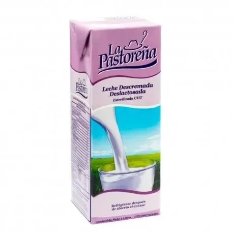 Leche descremada deslactosada la pastoreña 1 lt miniatura 1