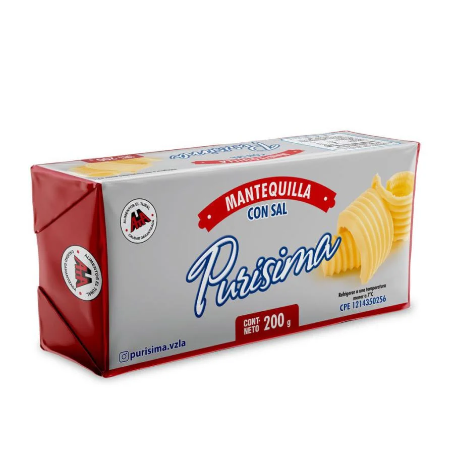 Mantequilla con sal purisima 200gr miniatura 1