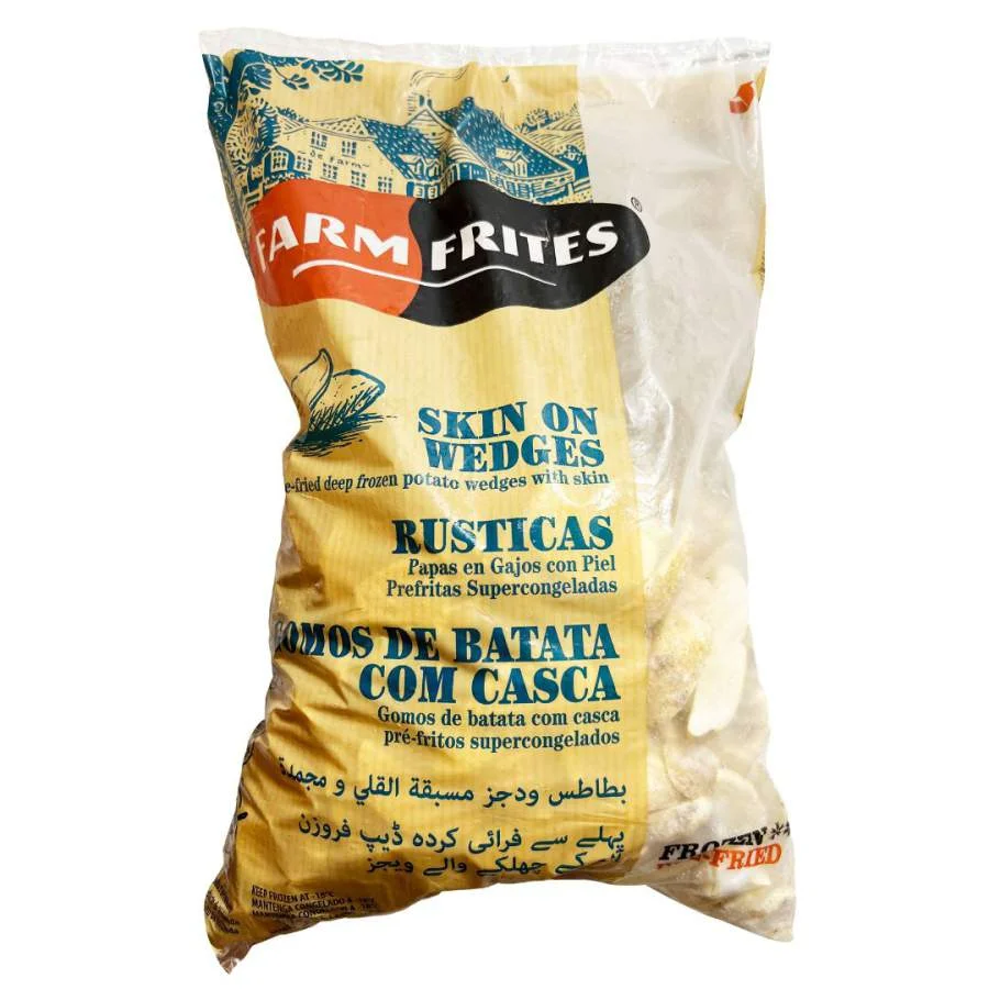 Papas rusticas prefritas con concha 2,5kg farmfrites miniatura 1