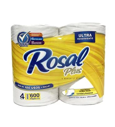 Papel higienico rosal plus 600 hojas (101610) miniatura 2