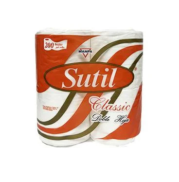 Papel higienico sutil classic 4 rollos 200h miniatura 1