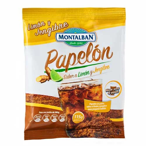 Papelon sabor a limon jengibre montalban 115 gr miniatura 2