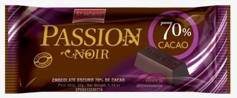 Chocolate passion noir st. moritz 70% 32 g miniatura 1