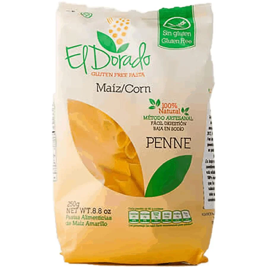 Pasta de maiz amarillo penne el dorado 250 gr miniatura 1