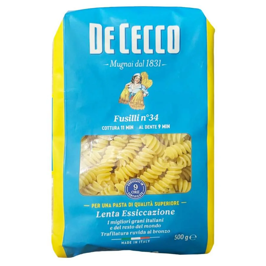 Pasta fusilli n.34 de cecco 500 gr miniatura 2