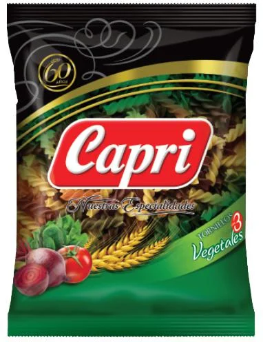 Pasta tornillo con vegetales capri 500 gr miniatura 2