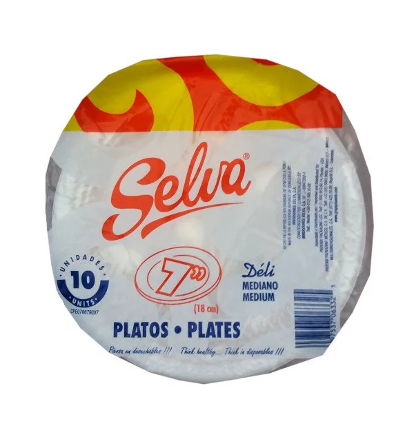 Platos plasticos selva 7" 1x50 miniatura 1