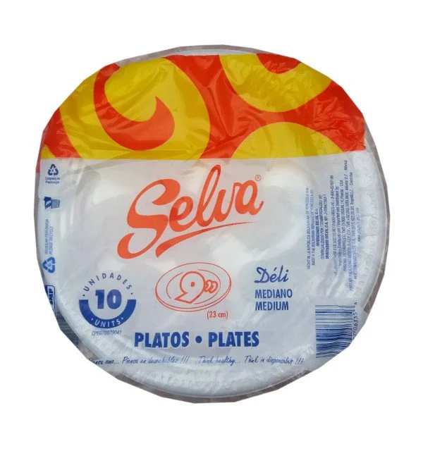 Platos plasticos selva 9" 1x50 miniatura 2
