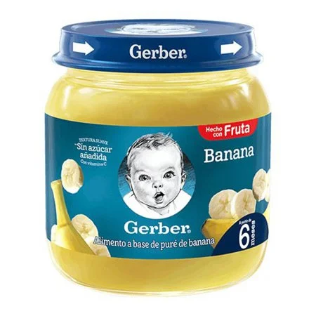 Pure de banana gerber 113gr 1x24 (12395415) miniatura 1