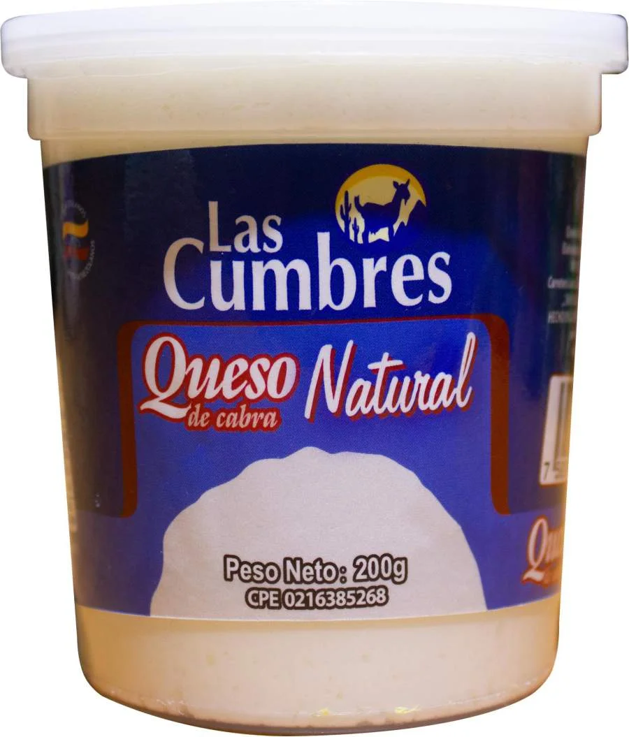 Queso de cabra natural las cumbres 200 gr miniatura 2