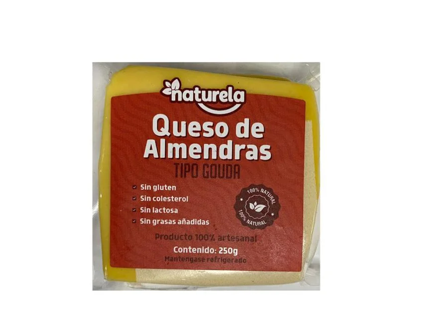 Queso de almendras tipo gouda sin gluten naturela 250gr miniatura 1