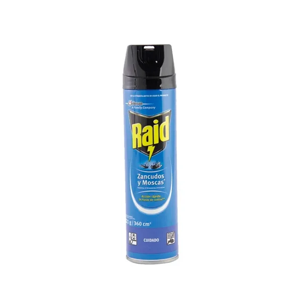 Raid azul mata zancudos y moscas 360 ml miniatura 1