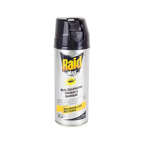 Raid max plateado mata cucaracha y chiripas 235 ml miniatura 2