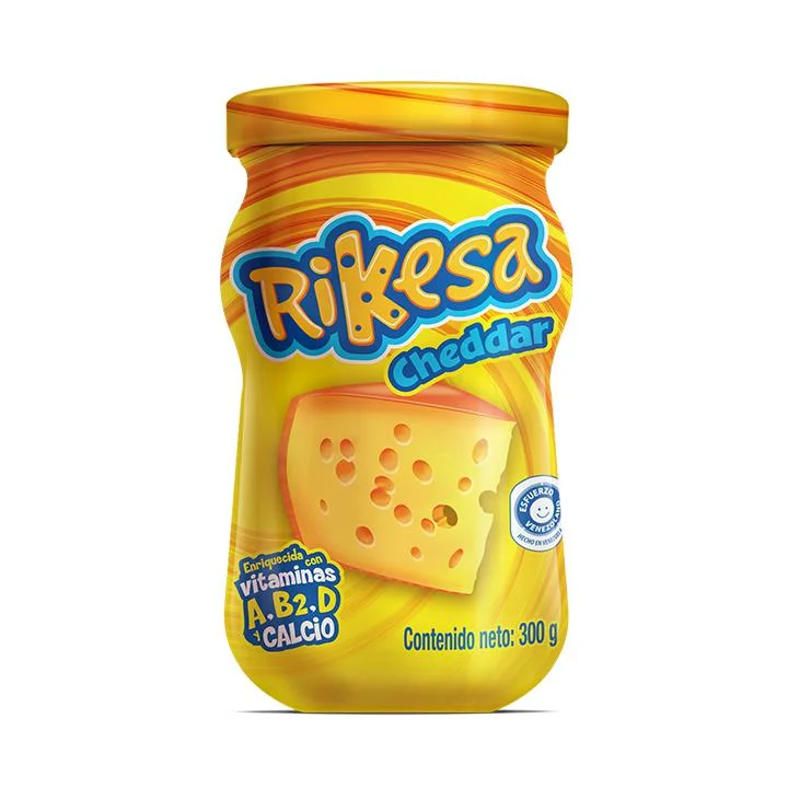 Rikesa queso cheddar 300g (t602) 1x12. miniatura 2