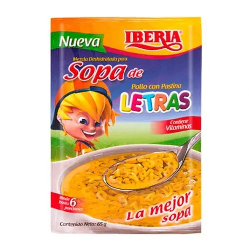 Sopa de pollo con pastina letras iberia 65 gr miniatura 2