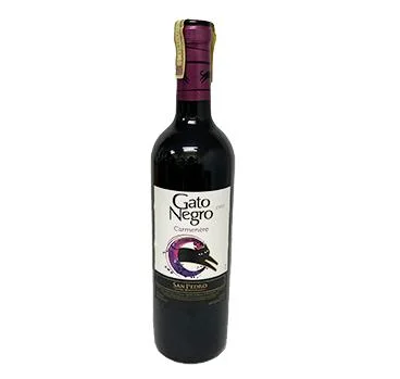Vino tinto gato negro carmenere miniatura 1