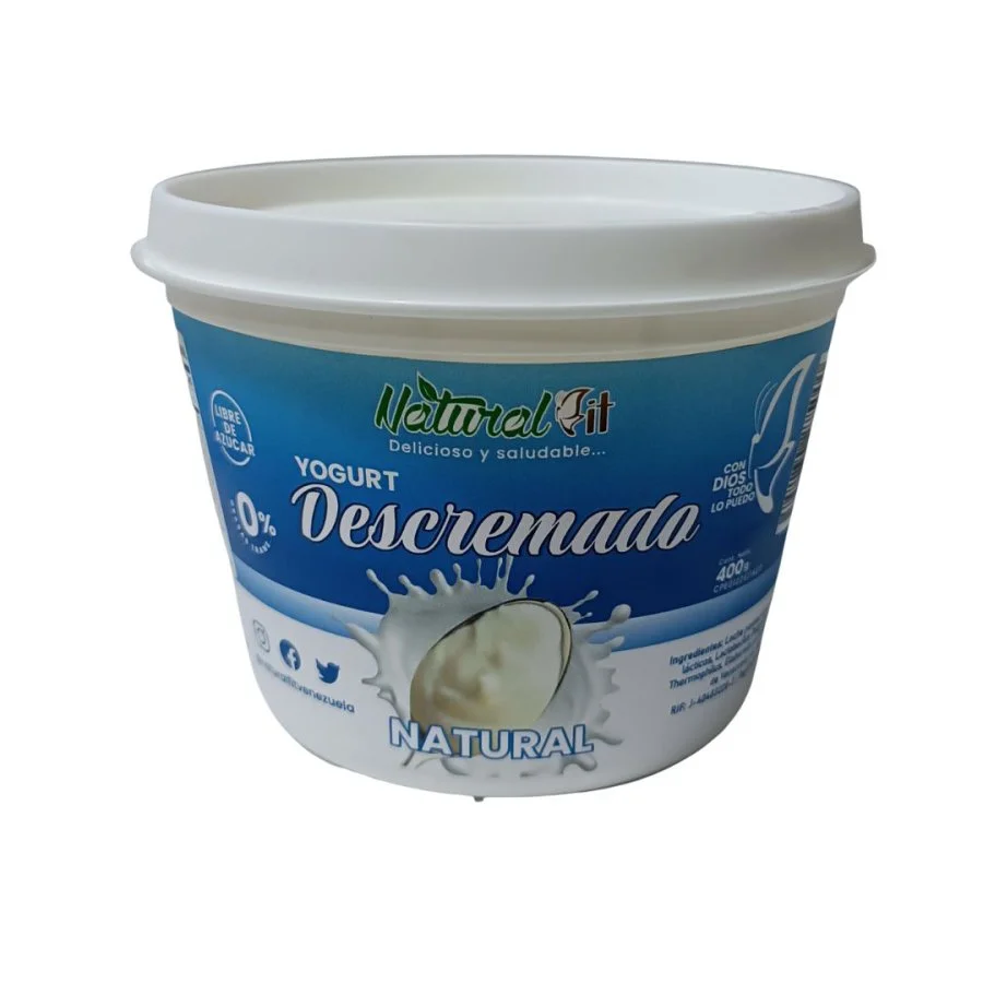 Yogurt descremado 400grs natural fit miniatura 2