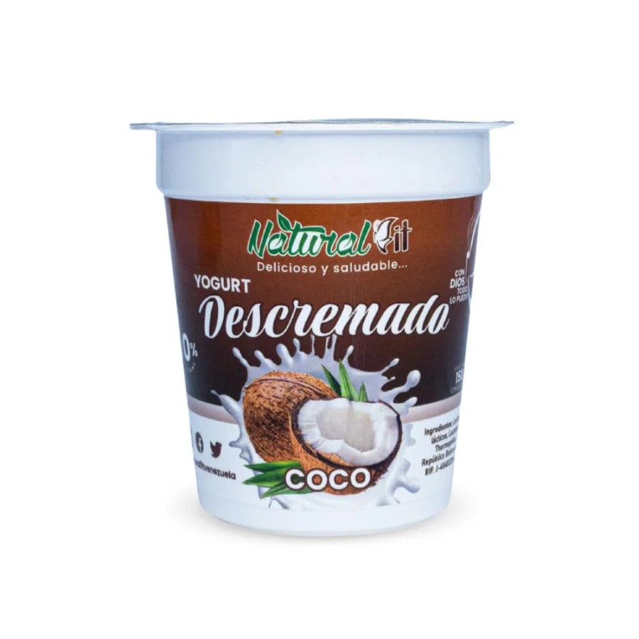 Yogurt descremado coco natural fit 150 gr miniatura 1