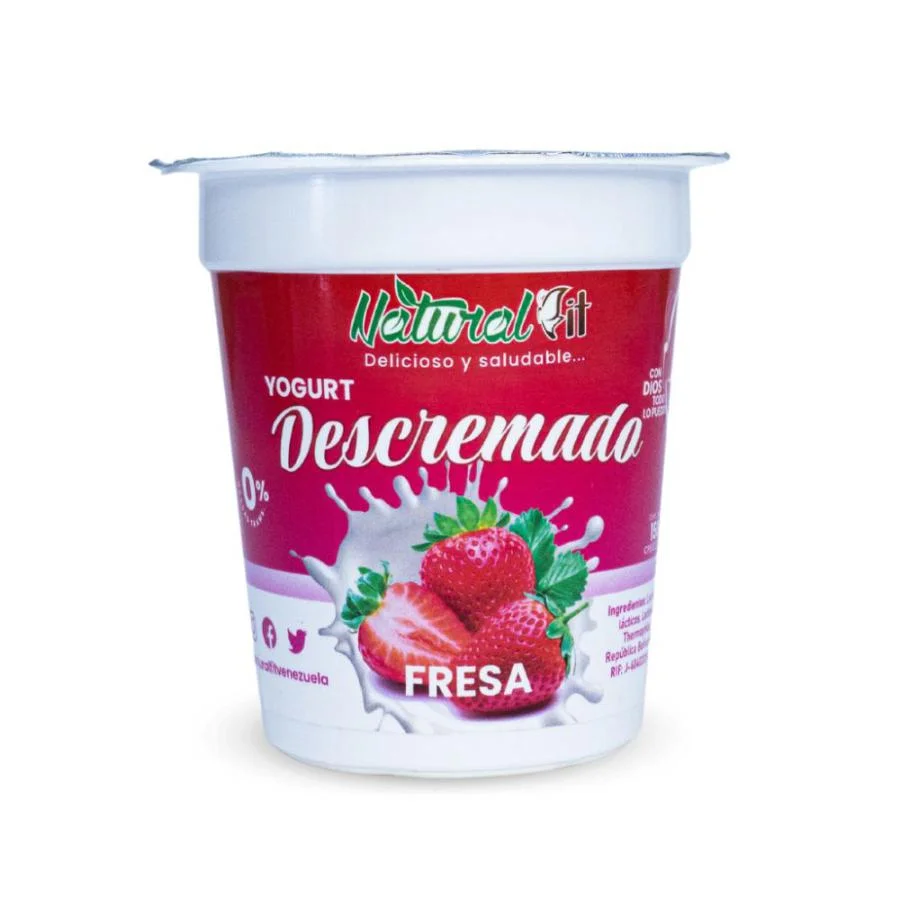 Yogurt descremado fresa natural fit 150 gr miniatura 1