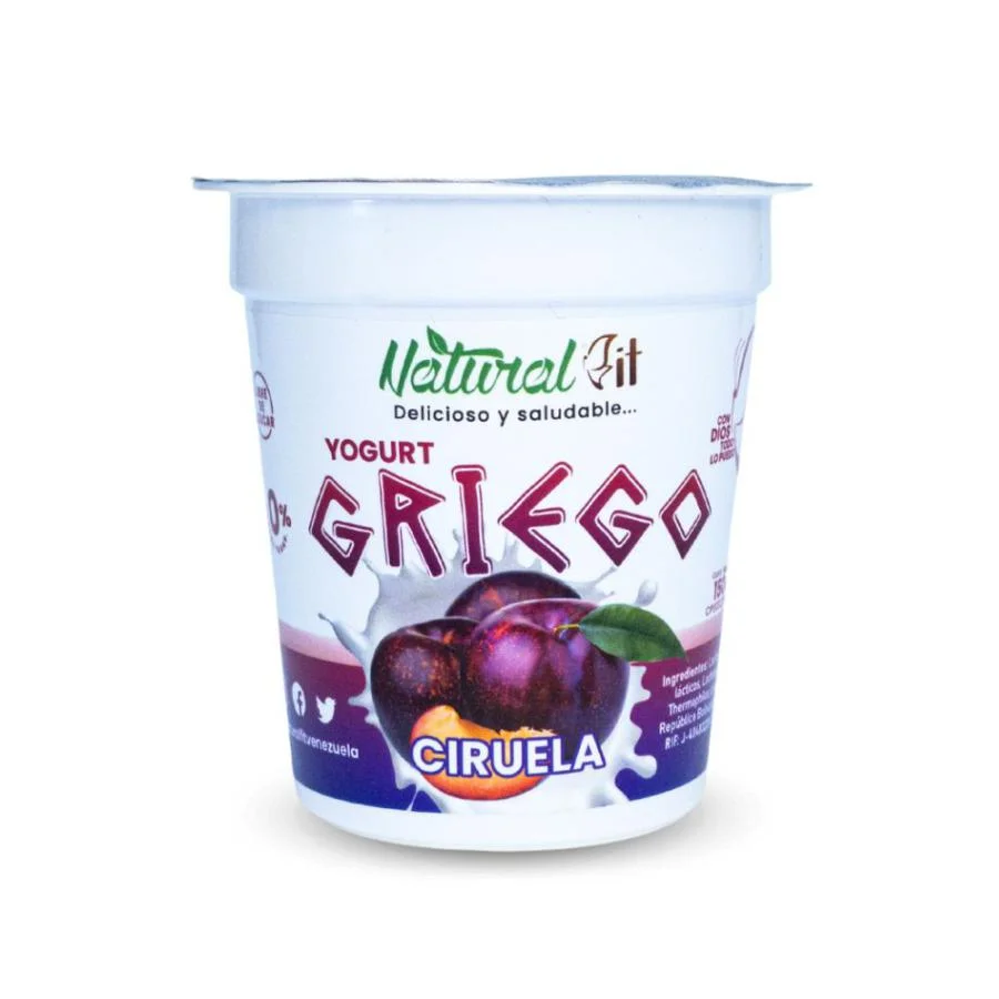 Yogurt griego ciruela natural fit 150 gr miniatura 1