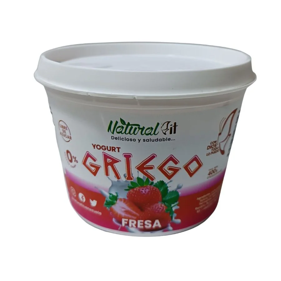 Yogurt griego fresa natural fit 400 cc miniatura 2