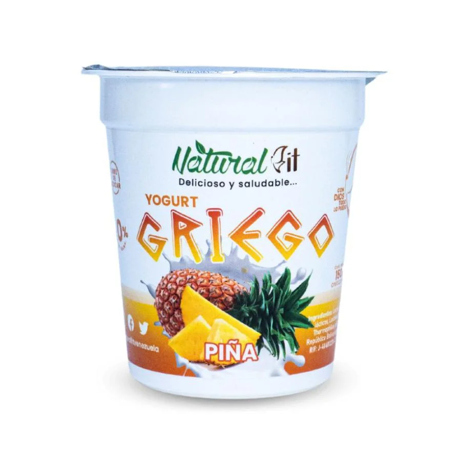 Yogurt griego piña natural fit 150 gr miniatura 1