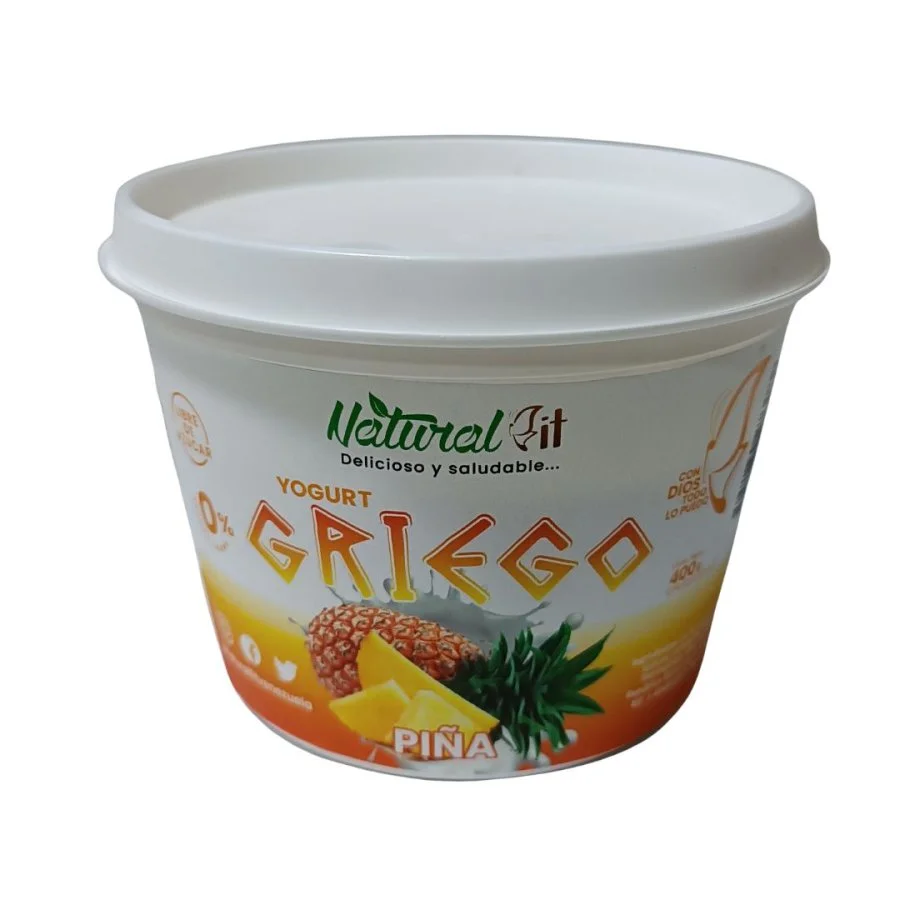 Yogurt griego piña natural fit 400 cc miniatura 2