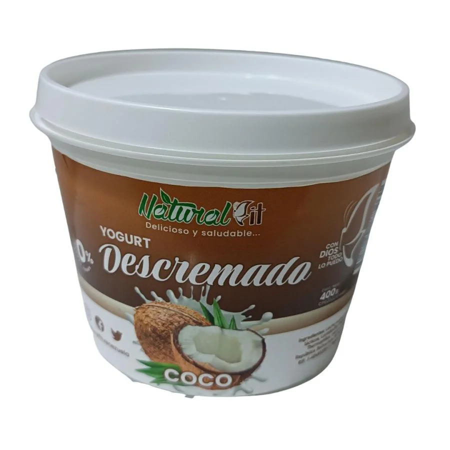 Yogurt descremado coco natural fit 400 gr miniatura 2