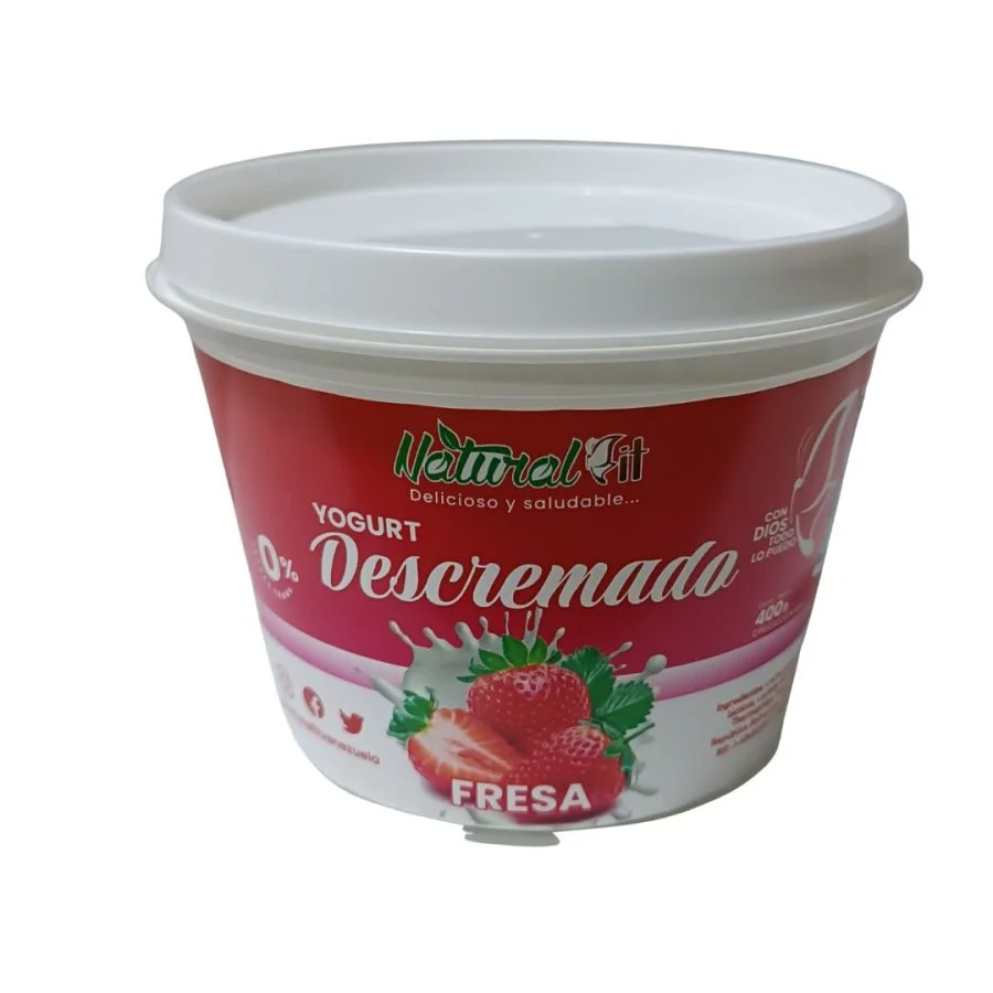 Yogurt descremado fresa natural fit 400 gr miniatura 1