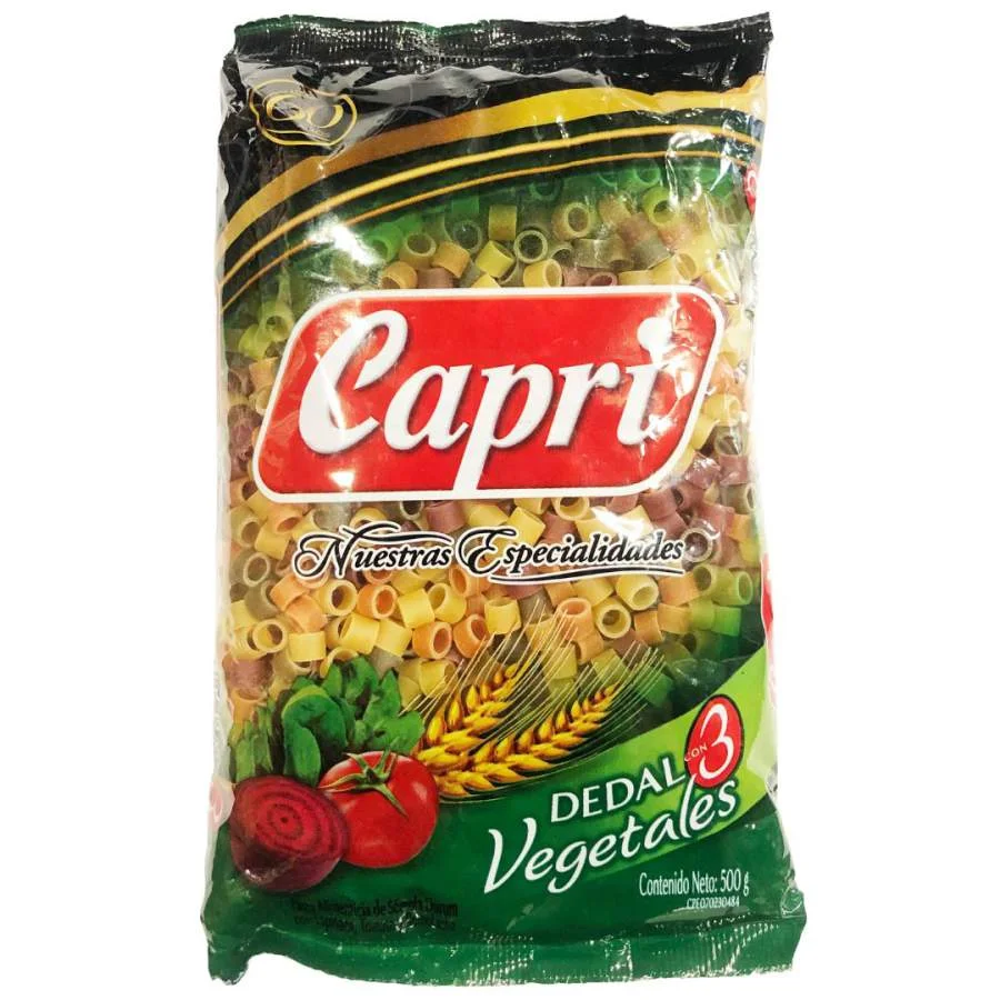 Pasta dedal con vegetales capri 500 gr miniatura 2