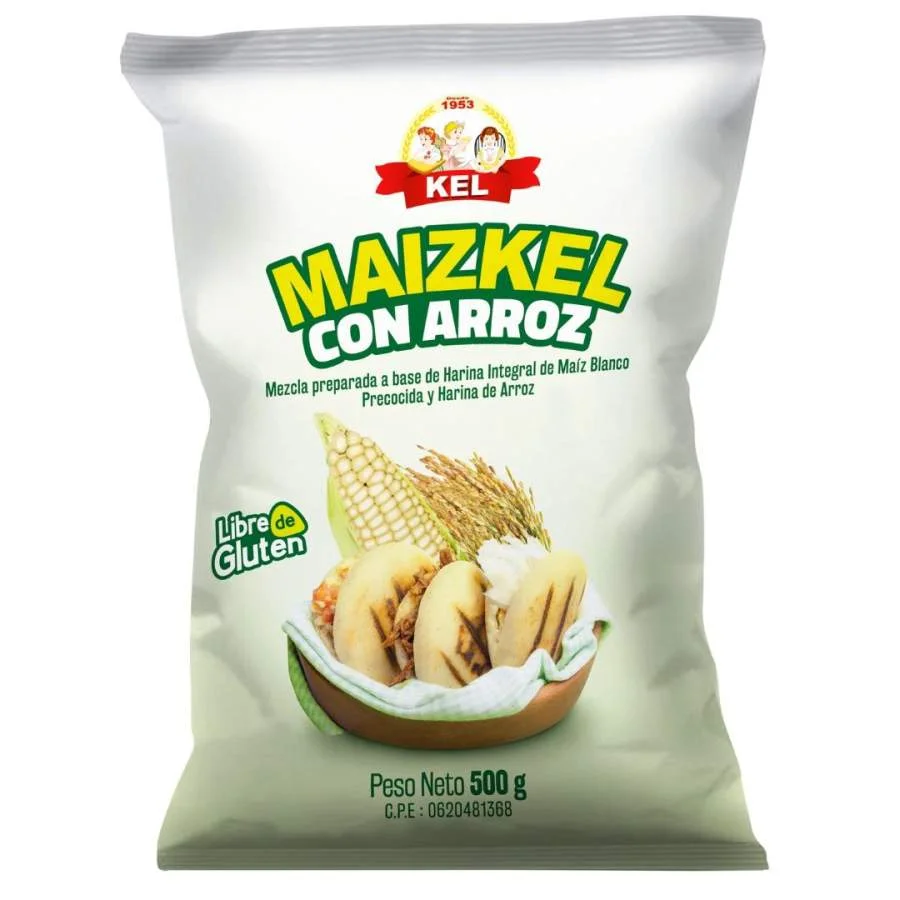 Harina de maiz blanco con arroz maizkel 900 gr miniatura 2